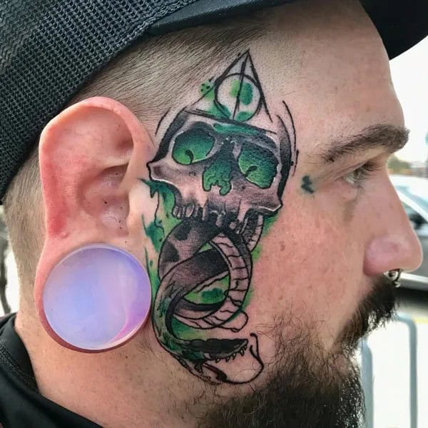 Death Eater Face Tattoo