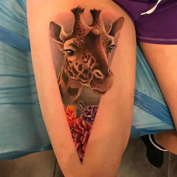 Giraffe Head Tattoo