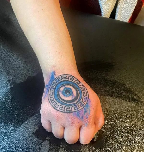 Greek Evil Eye Tattoo