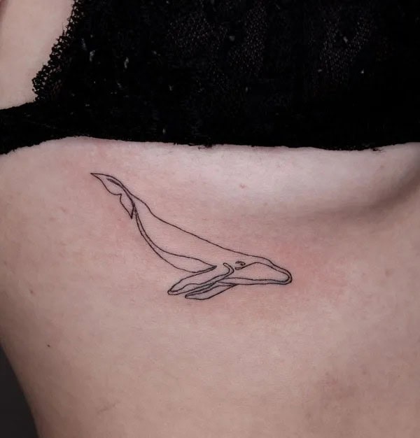 Whale Side Boob Tattoo