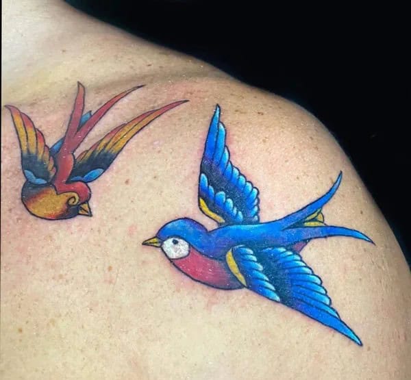 Blue Sparrow Tattoo