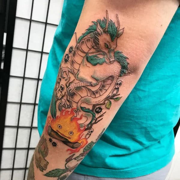 Sleeve Howl’s Moving Castle Tattoo