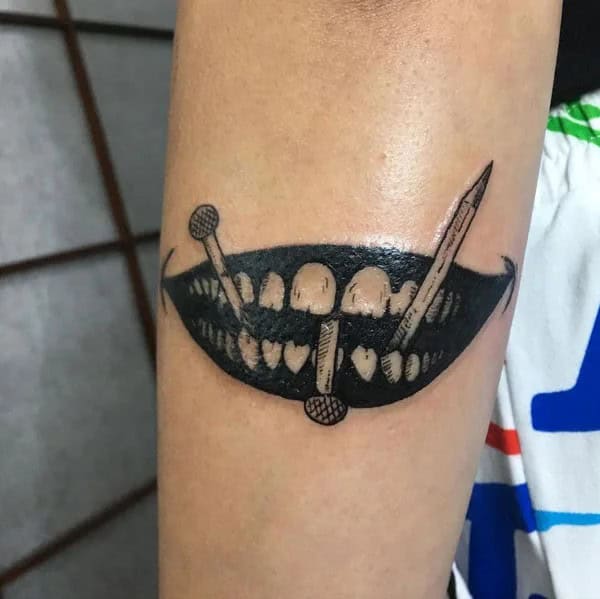 Geometric Junji Ito Tattoo