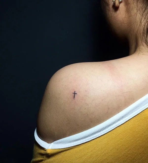 Tiny Cross Tattoo