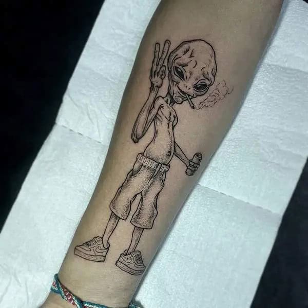 Paul Alien Tattoo