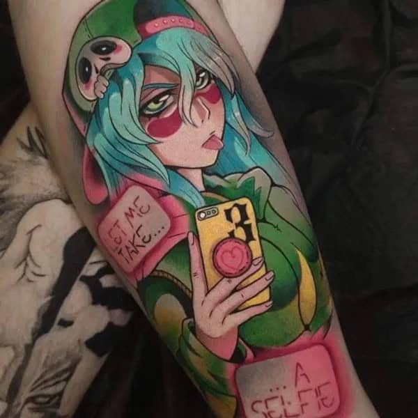 Anime Foot Tattoo