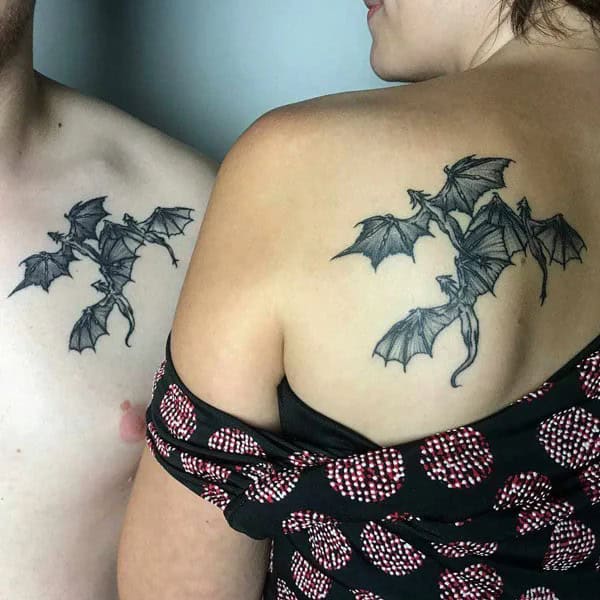 Couple Dragon Tattoo