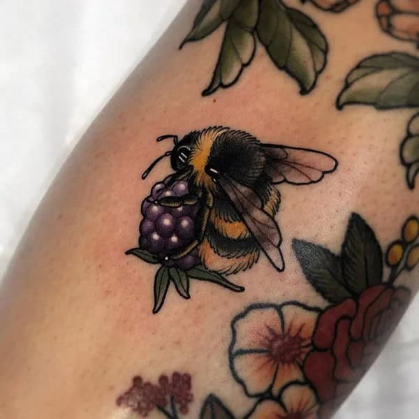 Old School Bee Tattoo