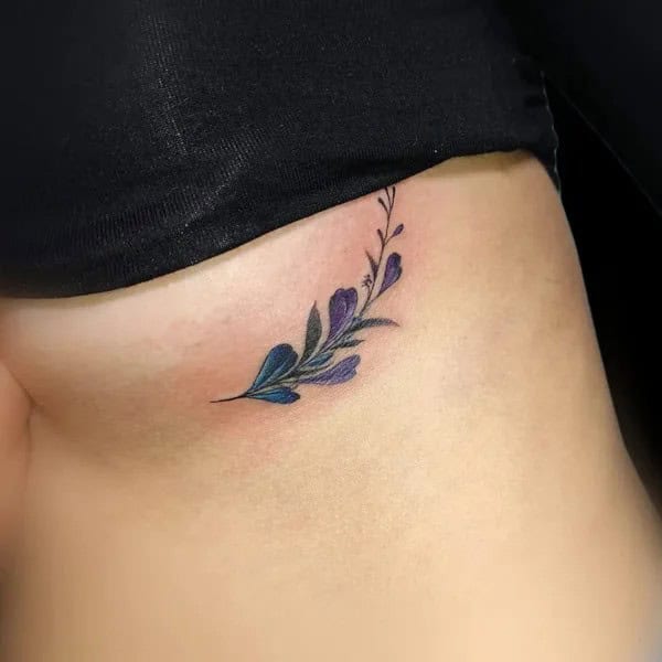 Olive Branch Underboob Tattoo