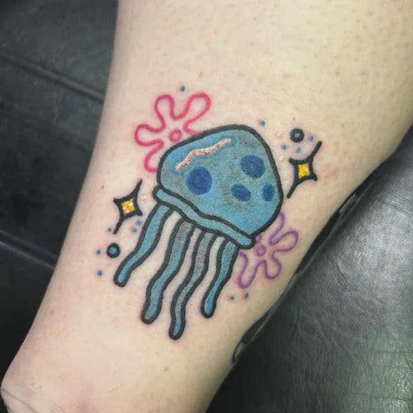 Spongebob Jellyfish Tattoo