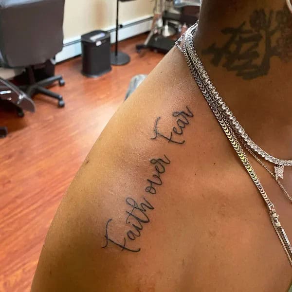 “Faith Over Fear” Cancer Tattoo