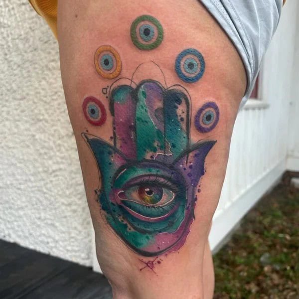 Hamsa Evil Eye Tattoo