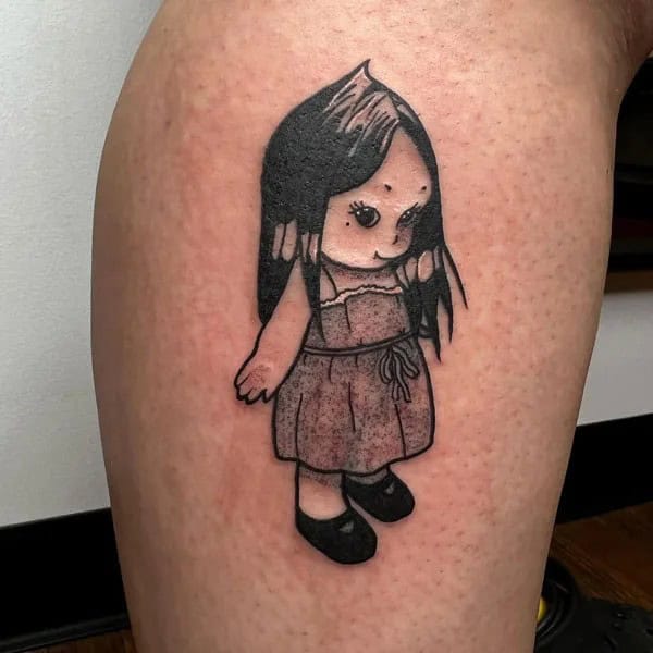 Geometric Junji Ito Tattoo