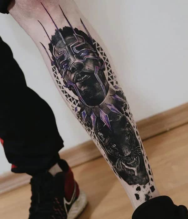 Black Panther Arm Tattoo