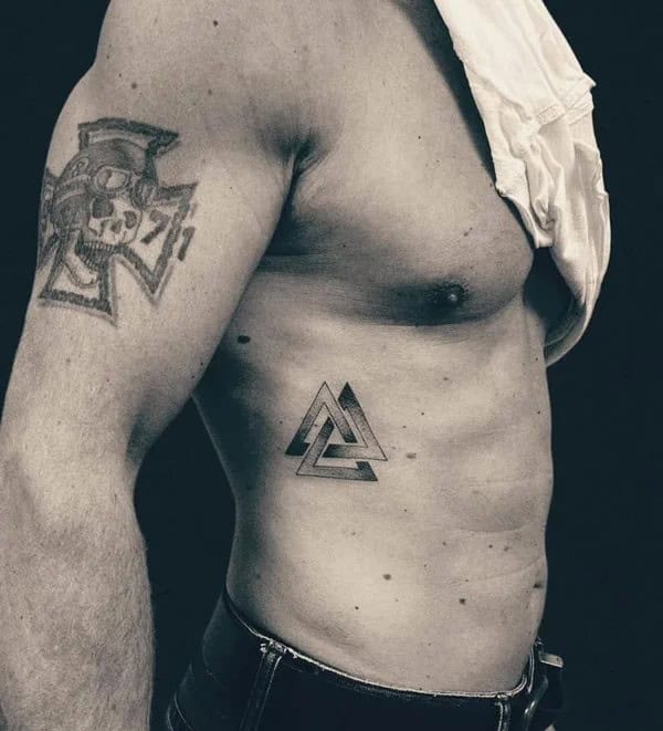 Valknut Ribs Tattoo