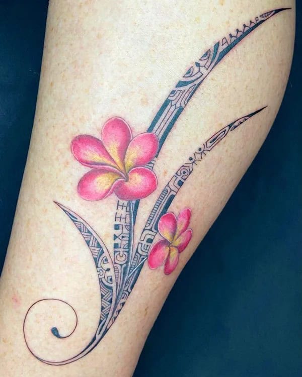 Polynesian Flower Tattoo