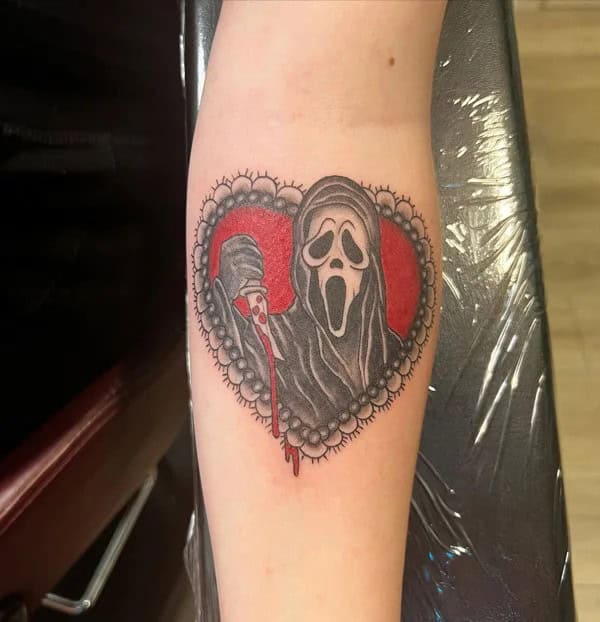 Ghostface Tattoo On Arm