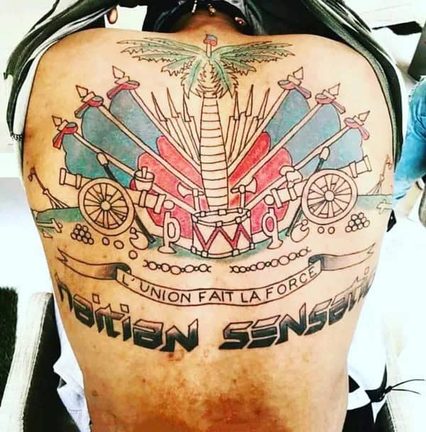 Patriotic Back Tattoo