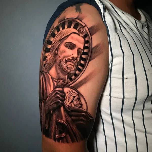 San Judas Tattoo on Arm