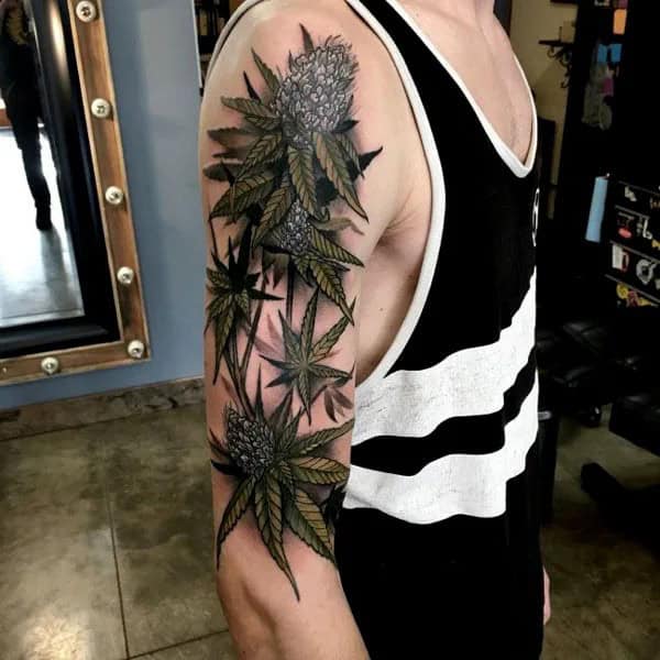 Weed Sleeve Tattoo