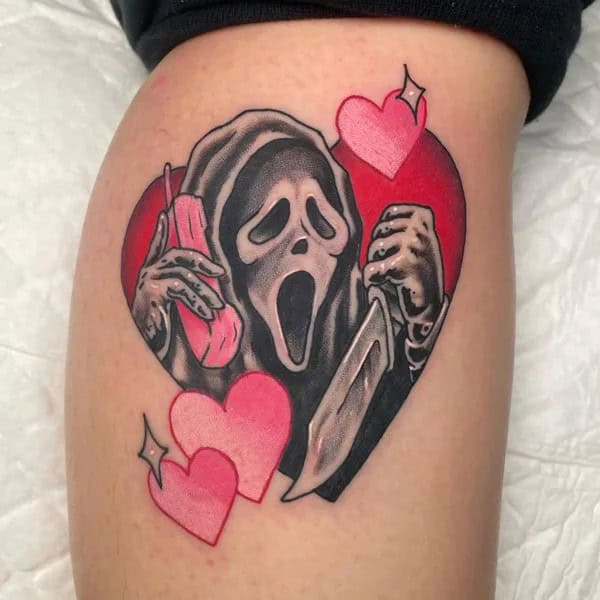 Ghostface Tattoo On Arm