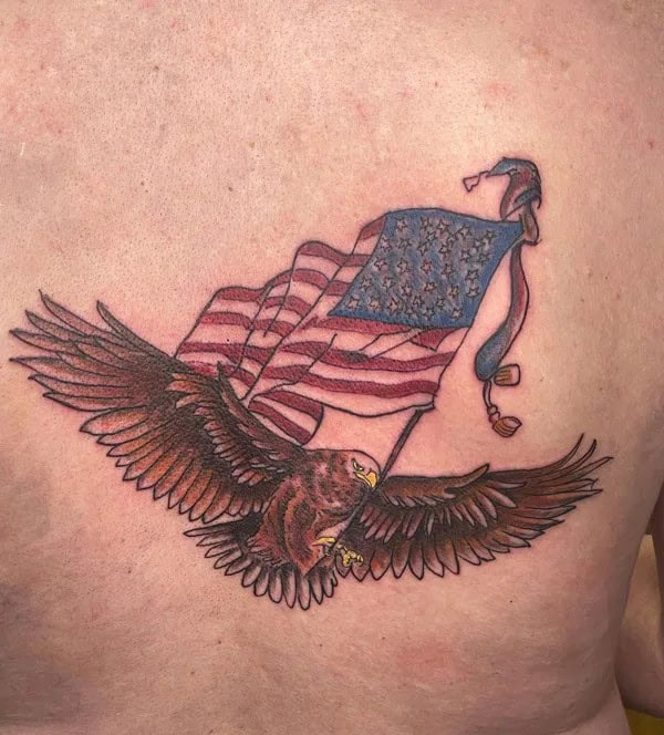 American Flag Eagle Tattoo