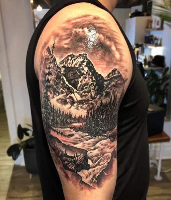 Mountain River Tattoo