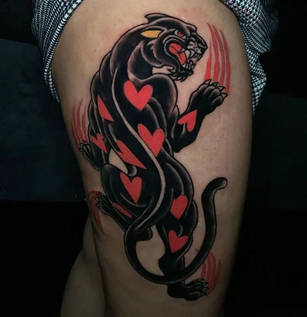 Black Panther Arm Tattoo