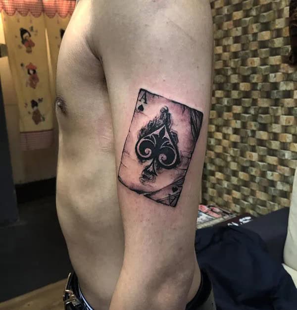 Ace of Spades Arm Tattoo