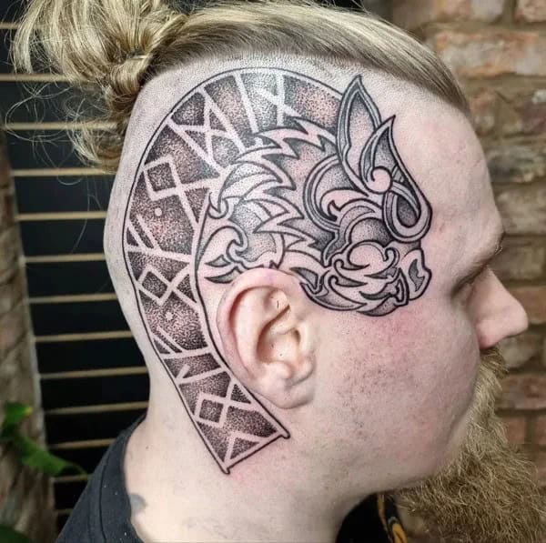 Viking Head Tattoo