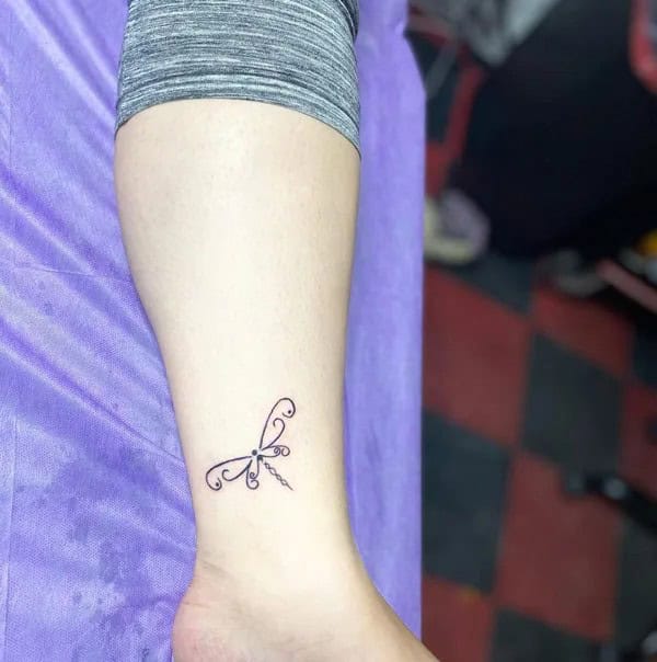 Semicolon Dragonfly Tattoo