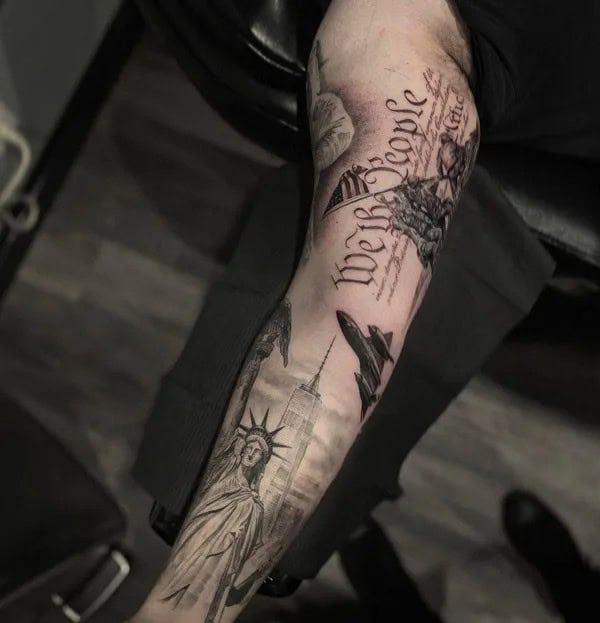 We The People Sleeve Tattoo