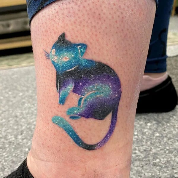 Galaxy Cat Tattoo