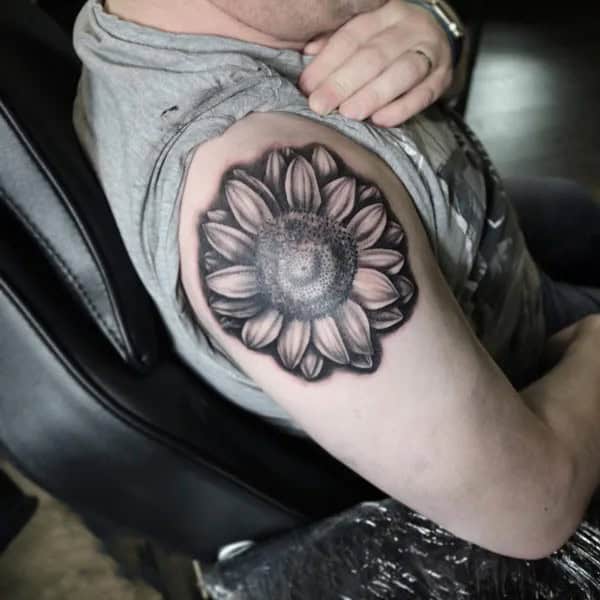 Sunflower Shoulder Tattoo