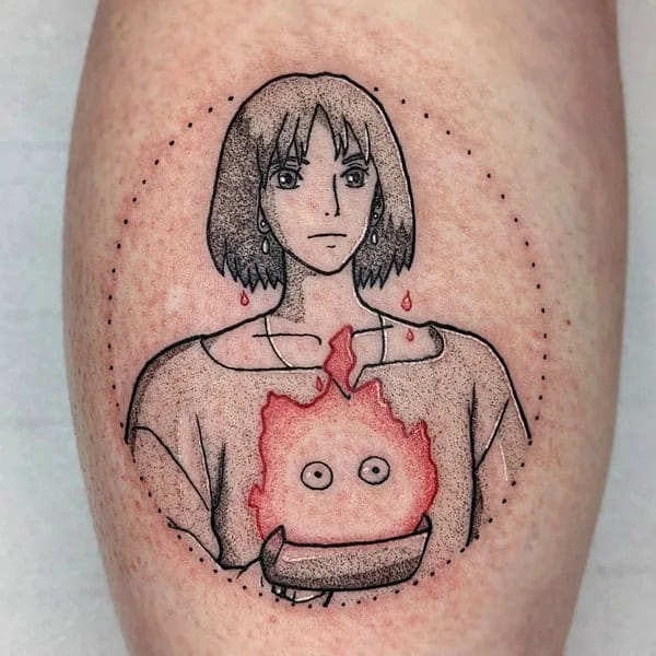 Sleeve Howl’s Moving Castle Tattoo