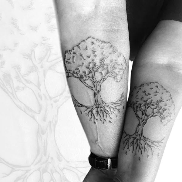 Family Tree Matching Tattoo