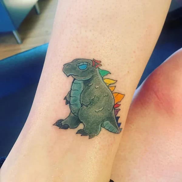 Godzilla vs Ghidorah tattoo