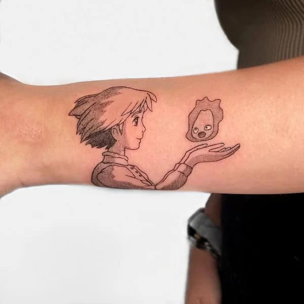 Sleeve Howl’s Moving Castle Tattoo