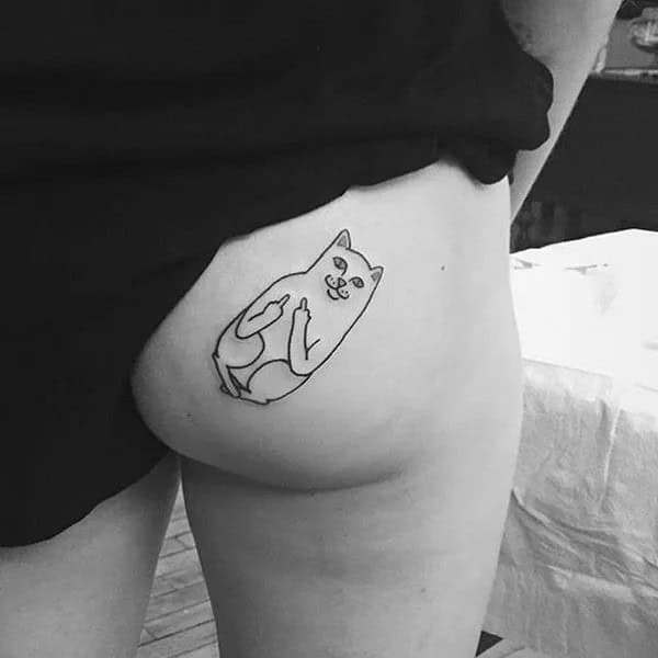 Bite Me Butt Tattoo