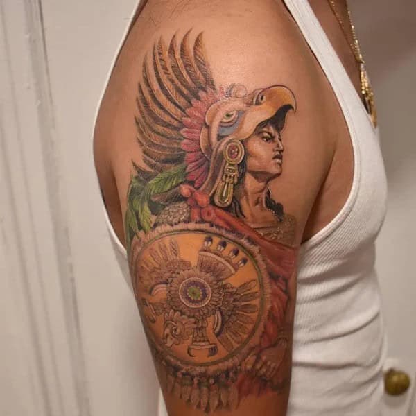 Aztec x Mexican Warrior Tattoo