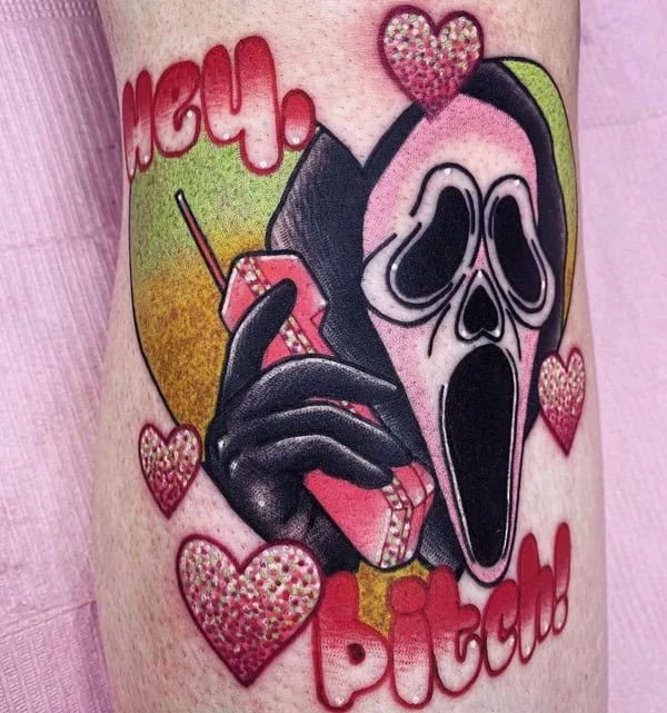 Ghostface Tattoo On Arm