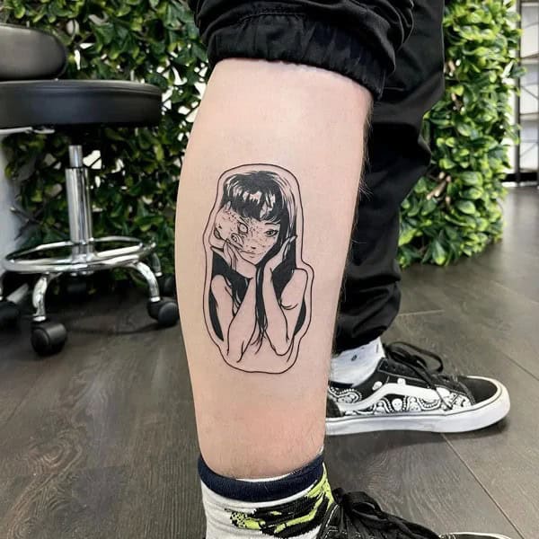 Geometric Junji Ito Tattoo