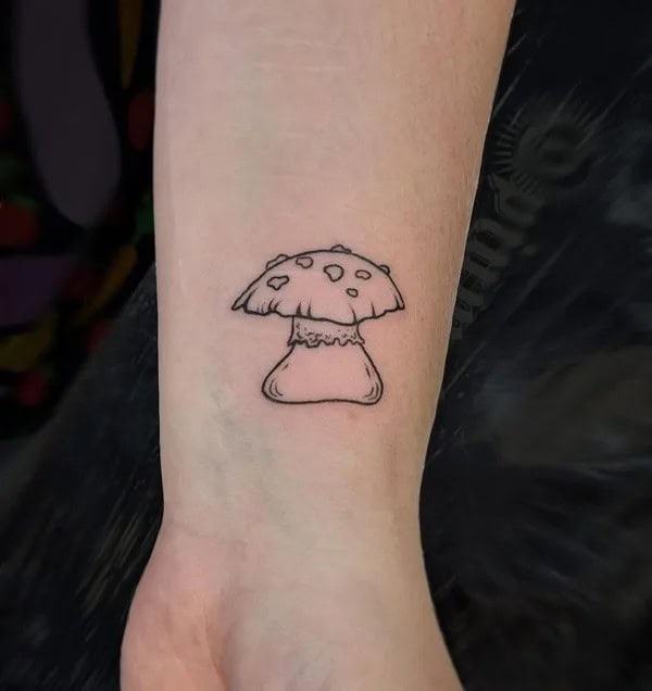 Simple Mushroom Tattoo