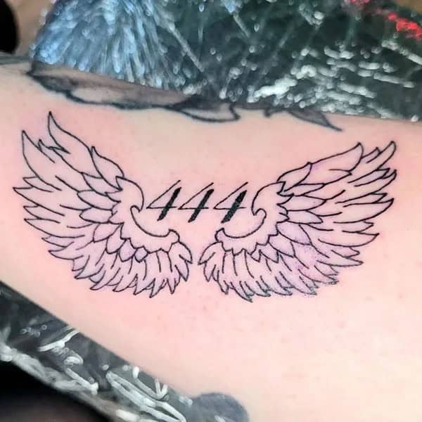 444 Angel Number Tattoo