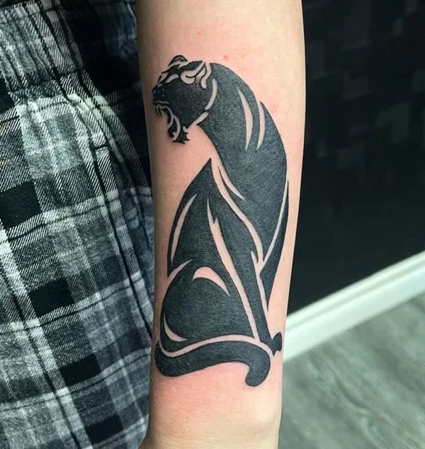 Black Panther Arm Tattoo