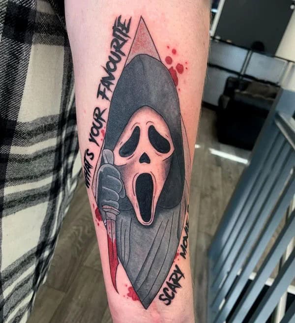 Scream Wrist Tattoo