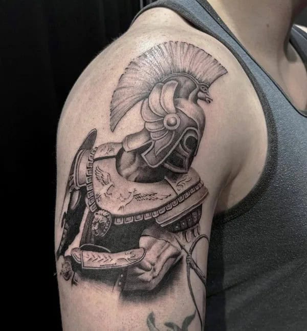 Greek Warrior Tattoo