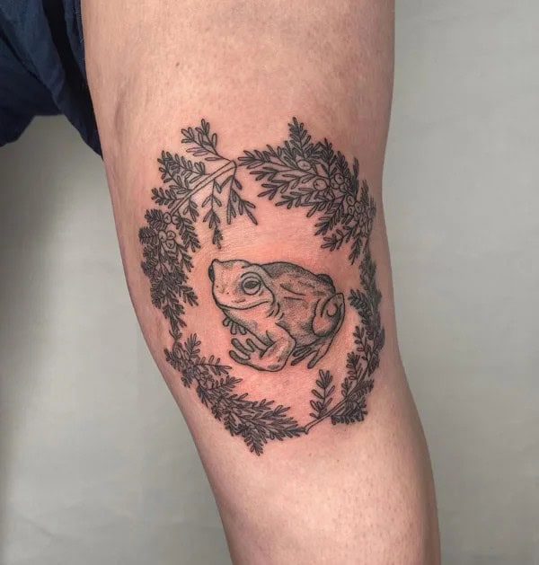 Frog Knee Tattoo