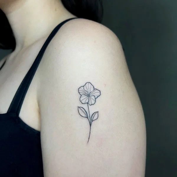 Violet Tattoos with Outline