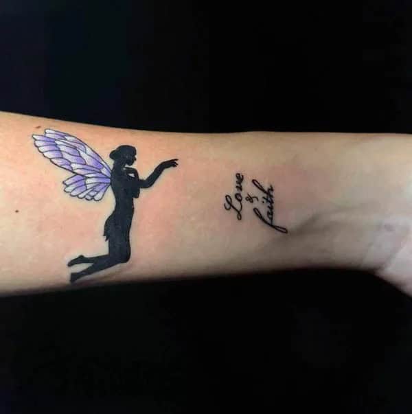 Black Tinkerbell Tattoo